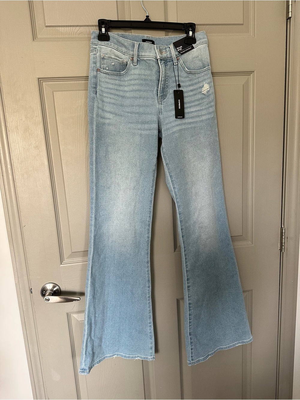 Express Light Blue Flare Jeans